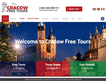 Tablet Screenshot of cracowfreetours.com
